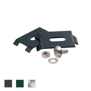 Eckverbinder für Stabmattenzaunfelder Moosgrün RAL 6005