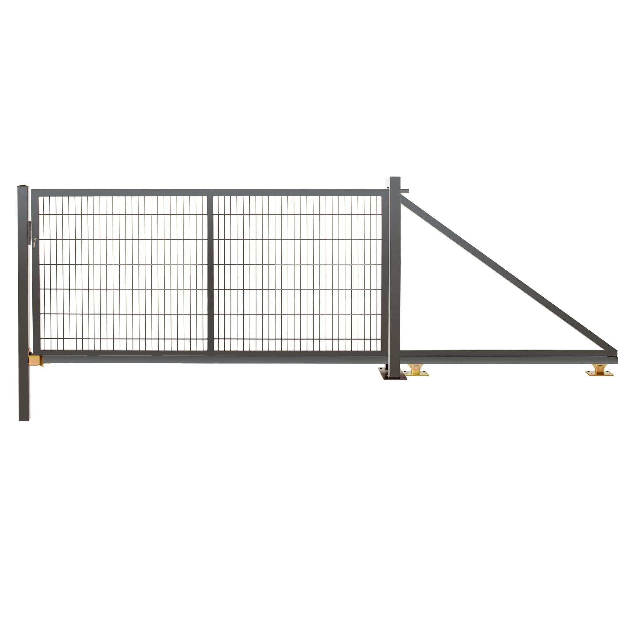 Schiebetor freitragend 1,43 m 3,00 m breit RAL 7016 anthrazit